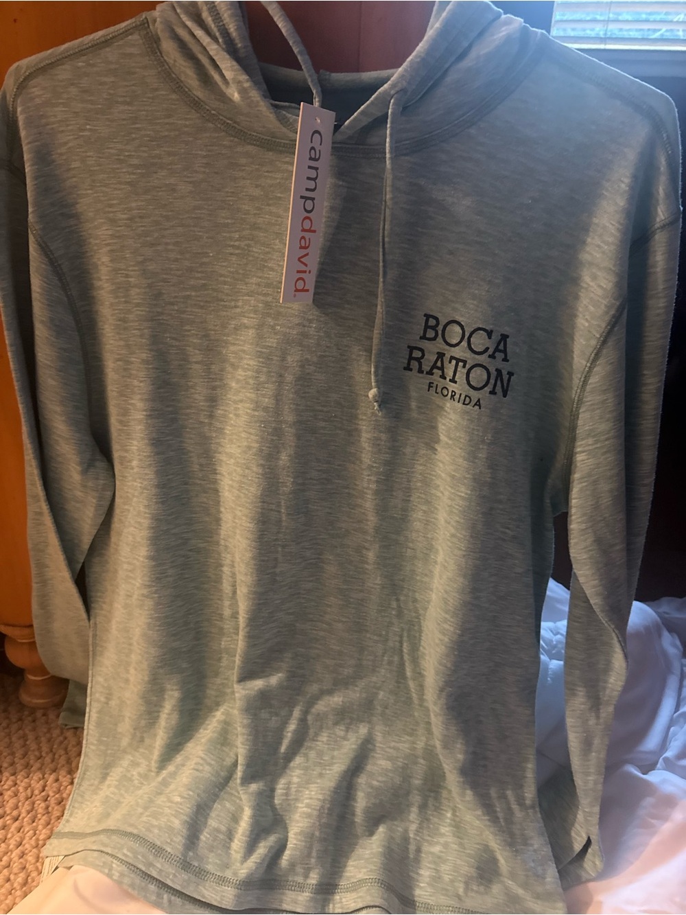 NWT Camp David Boca Raton Lightweight Hooded Shirt Jacket - Light Green